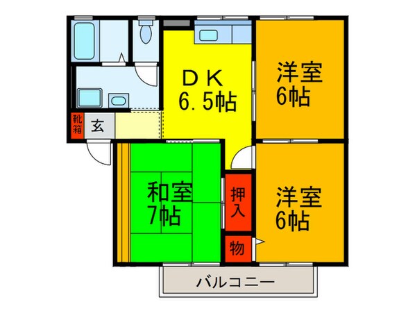 シャルム南山本の物件間取画像